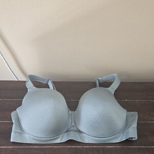 Cacique Blue/Gray Lightly Lined Balconette Underwire Bra Size 42DD